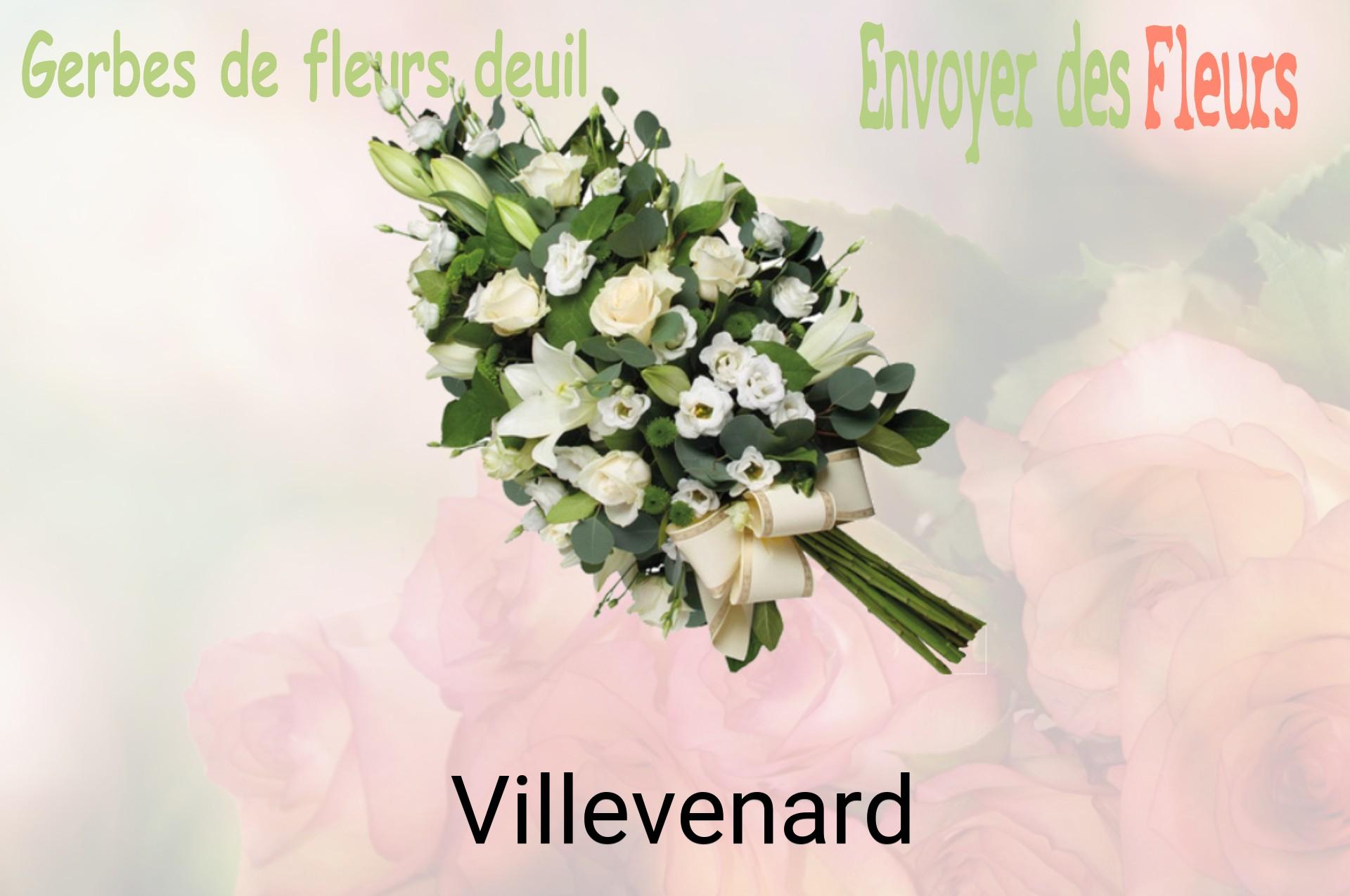 Gerbe de fleurs de deuil livrée à Villevenard